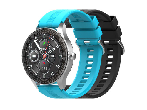 Умные часы HIPER IoT Watch GTR, черный/голубой