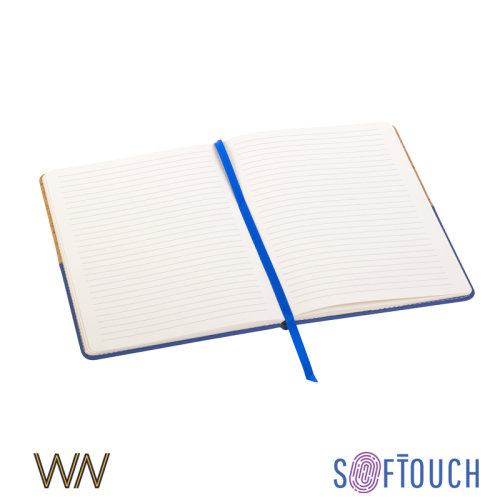 Блокнот "Фьюджи", формат А5, покрытие soft touch+пробка, синий