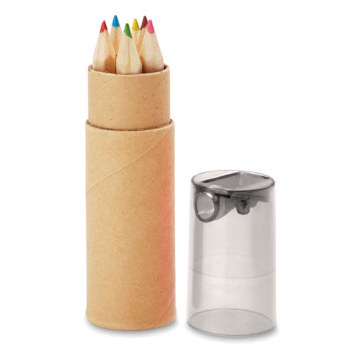 6 цветных карандашей (прозрачно-серый)
