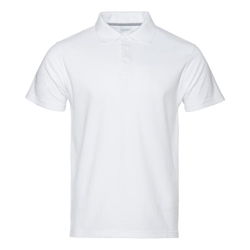 Рубашка поло мужская STAN хлопок/полиэстер 185, 04, белый