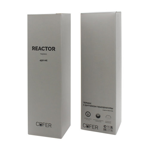 Термос Reactor софт-тач с датчиком температуры, оранжевый