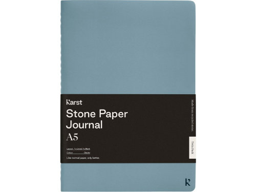 Комплект из двух блокнотов Karst формата A5 с листами из каменной бумаги, синий