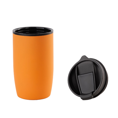 Термостакан "Unicup" 300 мл, покрытие soft touch, оранжевый