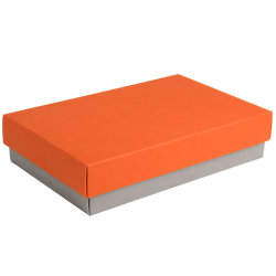Коробка подарочная CRAFT BOX (серый, оранжевый)