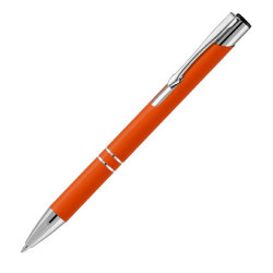 Ручка шариковая металл/soft-touch, оранжевая