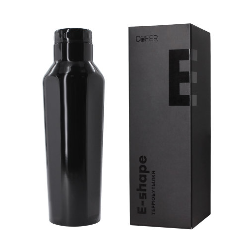 Термобутылка для напитков E-shape, черный