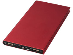 Алюминиевое портативное зарядное устройство Plate 8000 мА∙ч, красный