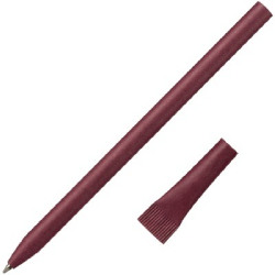 Ручка шариковая с колпачком, бумага, бордовая