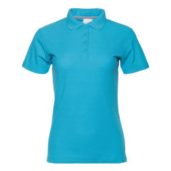 Рубашка поло женская STAN хлопок/полиэстер 185, 04WL, бирюзовый
