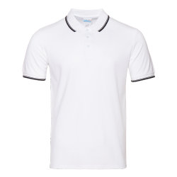 Рубашка поло мужская STAN с окантовкой хлопок/полиэстер 185, 04T, белый
