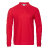Рубашка поло унисекс STAN длинный рукав хлопок 185, 104LS, красный