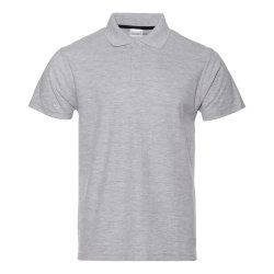 Рубашка поло мужская STAN хлопок/полиэстер 185, 104, серый меланж