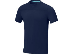 Borax Мужская футболка с короткими рукавами из переработанного полиэстера, сертифицированного согласно GRS - Темно - синий