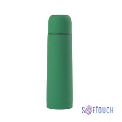 Термос "Крит" 500 мл, покрытие soft touch, зеленый