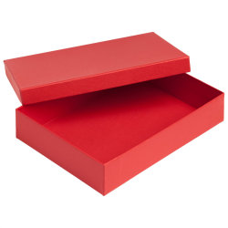 Коробка 22х16х5см картон красный