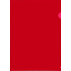 Папка-уголок А4, жесткий пластик 180мкм, красный