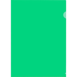 Папка-уголок А4, жесткий пластик 180мкм, зеленый