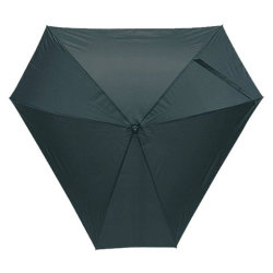Зонт-трость с большим куполом, треугольный, 150см черный