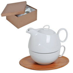 Набор: Чайник с чайной парой в подарочной коробке