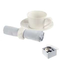 Набор: чайная пара 220мл, салфетка и кольцо для салфетки