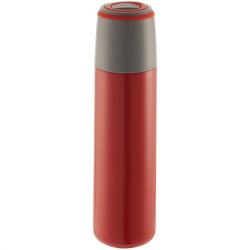 Термос вакуумный 500мл с ручкой на крышке, красный