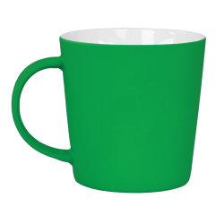 Кружка, зеленая, с прорезиненным покрытием, 400мл