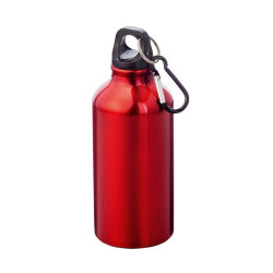 Бутылка для воды с карабином, красная, 350мл