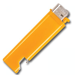 Зажигалка-открывалка механическая одноразовая желтый