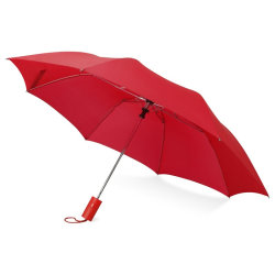 Зонт складной полуавтоматический d94 х (39,5) 52,5 см, полиэстер, сталь, пластик, красный