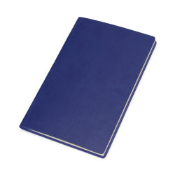 Блокнот A6 в мягкой обложке,  8,8 х 13,8 см, полиуретан, бумага, синий