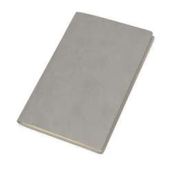Блокнот A6 в мягкой обложке,  8,8 х 13,8 см, полиуретан, бумага, серый