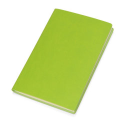 Блокнот A6 в мягкой обложке,  8,8 х 13,8 см, полиуретан, бумага, зеленое яблоко