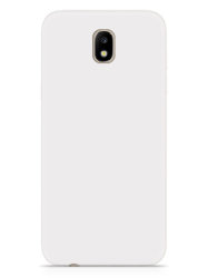 Чехол для Samsung Galaxy J7 2017, пластиковый прорезиненный, белый