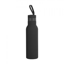 Бутылка для воды 700мл "Фитнес", покрытие soft touch, черный