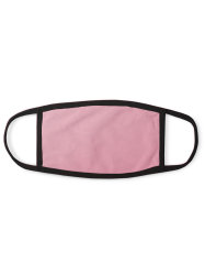 Маска MASQUERADE двухслойная тканевая с кармашком, розовая с черным кантом