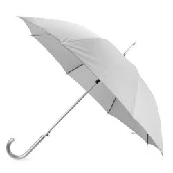 Зонт-трость, полуавтомат, система антиветер, серебристый