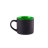 Кружка YASNA с покрытием SOFT-TOUCH, черный с зеленым, 310 мл, фарфор (черный, зеленый)