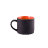 Кружка YASNA  с покрытием SOFT-TOUCH, черный с оранжевым, 310 мл, фарфор (черный, оранжевый)